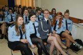 Spotkanie klas policyjnych z przedstawicielami Wydziału Prewencji KMP w Łomży